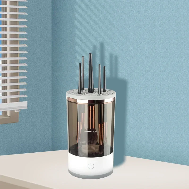เครื่องทําความสะอาดและเครื่องอบผ้าแปรงแต่งหน้าที่ขับเคลื่อนด้วย USB - เทคโนโลยี Soundwave การทําความสะอาดอย่างล้ําลึก ไม่ต้องใช้แบตเตอรี่ แปรงอ่อนโยน