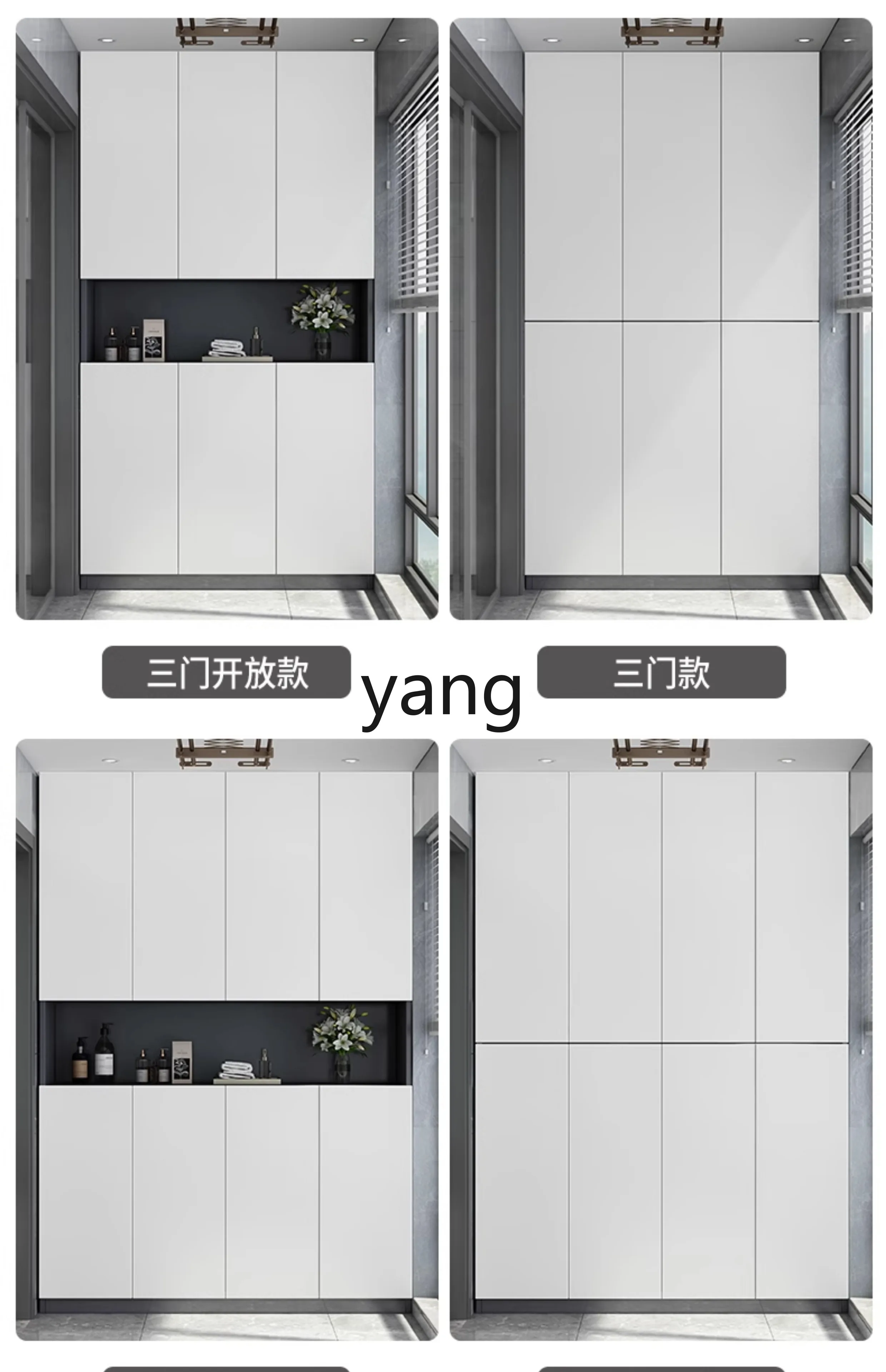 YJQ Storage Cabinet Bay Window Organizer Miscellaneous Items Solid Wood Waterproof Sunproof Storage Cabinet