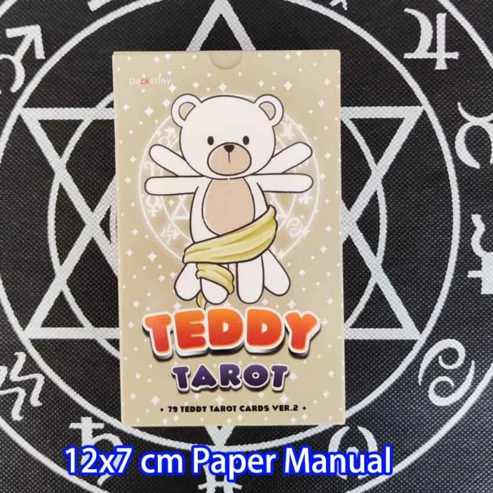 12x7 cm Teddy Tarot Card Game Paper Manual