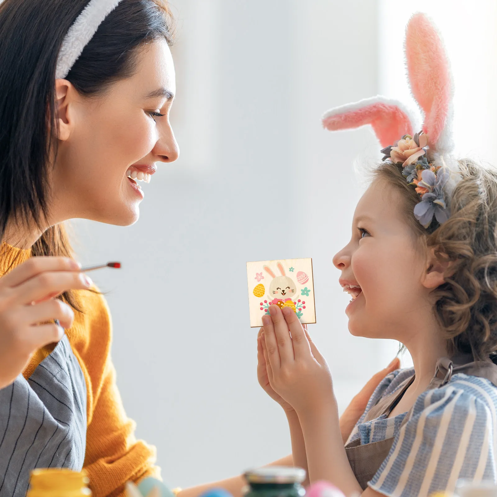 

50 шт. деревянных заготовок для поделок: квадратные и звездообразные диски, неокрашенные, для творчества своими руками