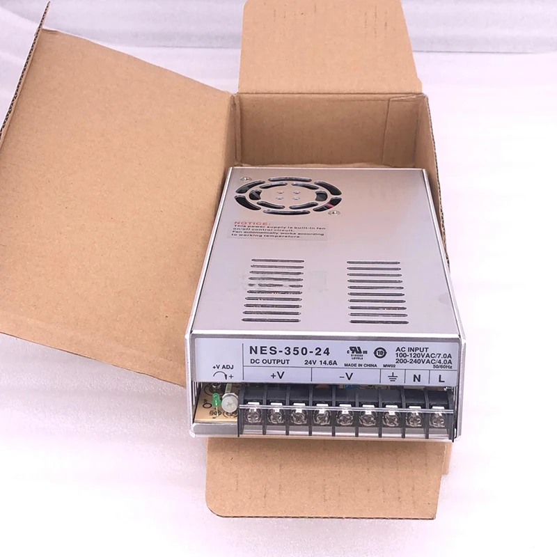 コントロール電源24v-14.6a NES-350-24 w mwトランスDC,照明,工業用LED制御,安定した電圧,350