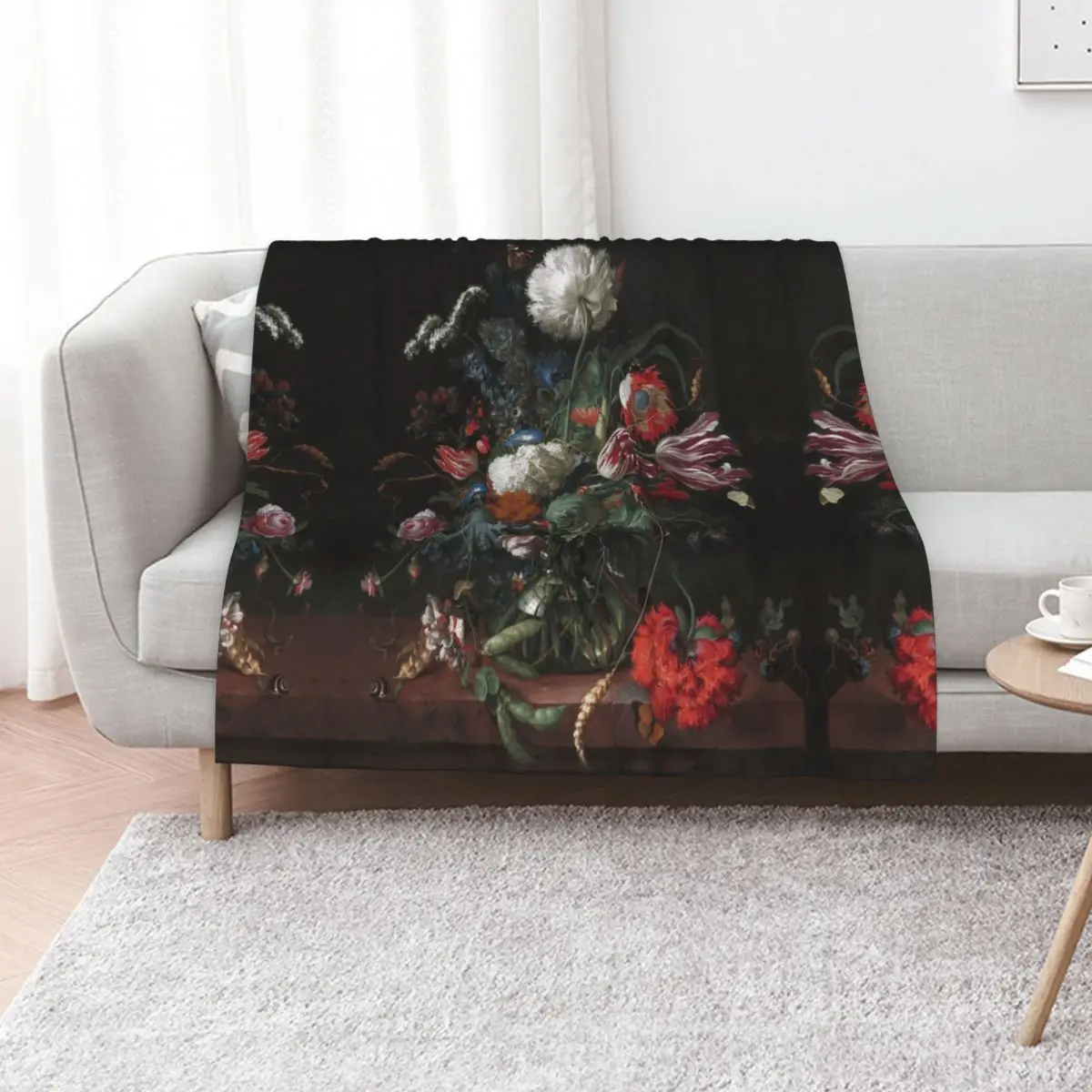 Vase of Flowers by Jan Davidsz de Heem, Dutch, 1660 Throw Blanket Vintage Cute Plaid decorative for sofa Blankets