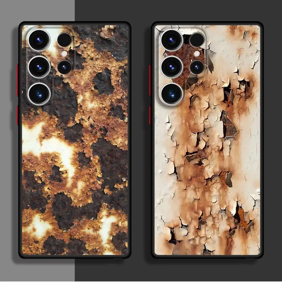 Image of Retro Rost Design Hülle für Samsung Galaxy S25 Edge S23 Ultra S21 S24 FE S22 Plus S10 S20 S9 Rückseite Handyhülle