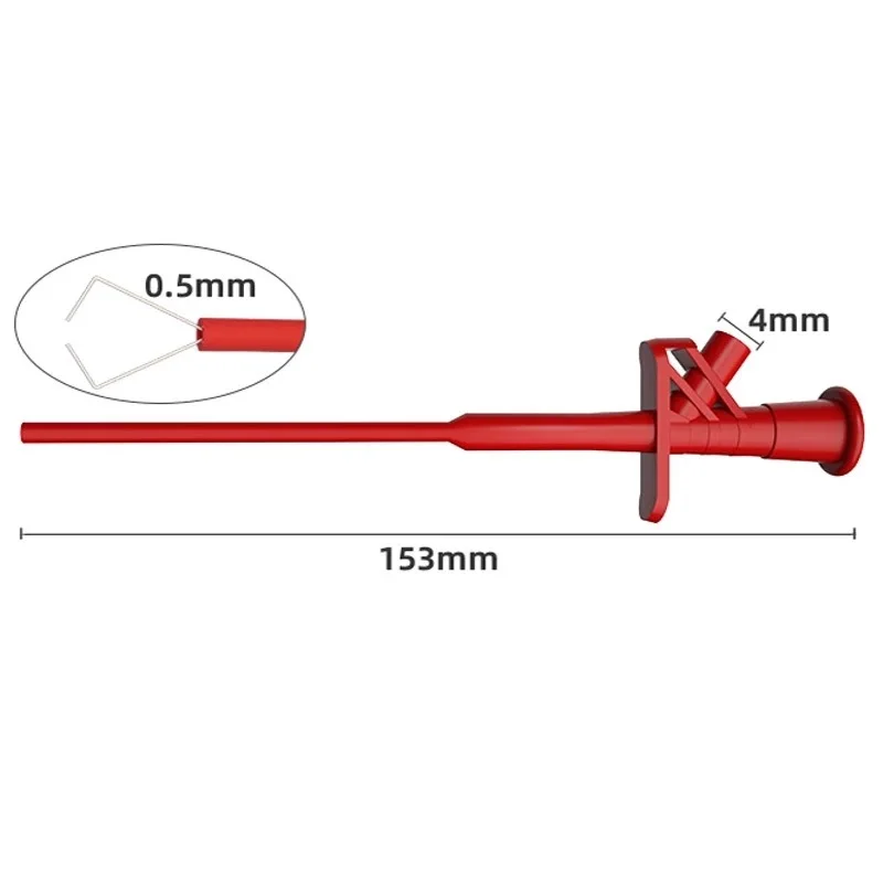 Cleqee P5004 2PCS Professional Insulated Quick Test Hook Clip High Voltage Flexible Testing Probe