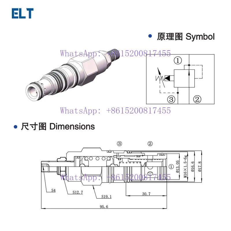 PBBB-LAN/PBDB/PBFB Pilot Operated Hydraulic Pressure Reducing Valve Replaces S-UN PBBB Pressure Relief Valve Threaded Cartridge