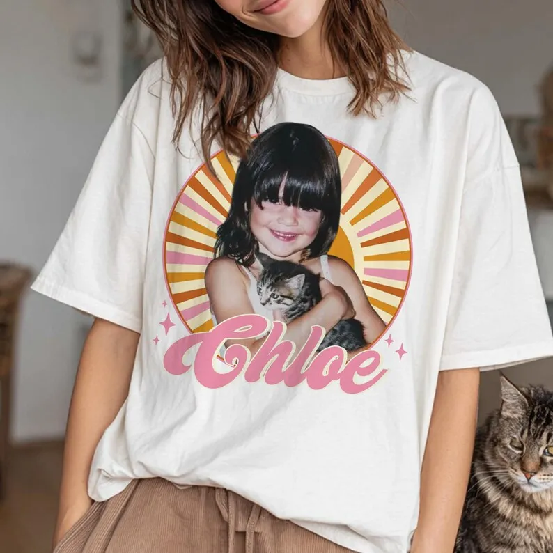 Custom Vintage Photo and Year Shirt Women Men Fashion Personalized Birthday Gift Vintage 30th 40th Birthday Party Design Shirt