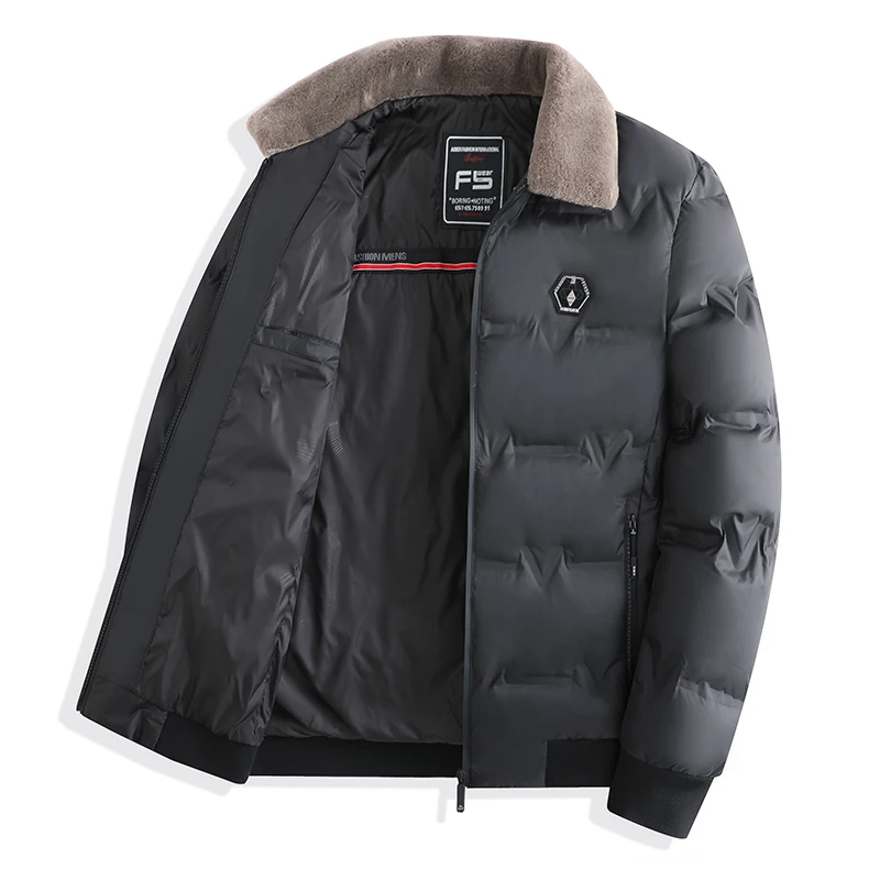 

Retro Warm High-quality Men's Winter Parkas Winter Jacket Motorcycle Warm Jacket Mens Casual Solid Color Fashion Winter Coat