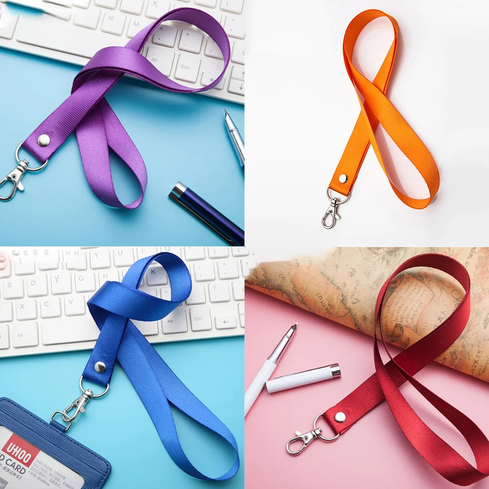 

12Pcs Chest Card Lanyard Strong Hanging Rope Neck Strap Practical for Work School Id Card Colorful Suitable for Coaches Referees