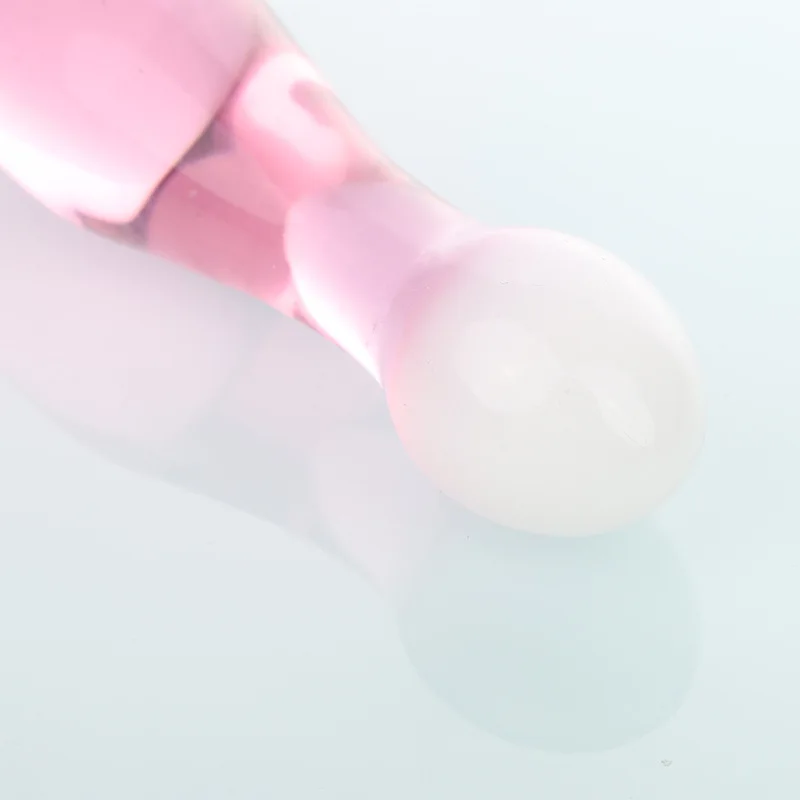 Factory Made Pink White Color Cute Girl Penis/Pink Glass Penis/Pink Glass Dildo for Man and Lady Sex Use