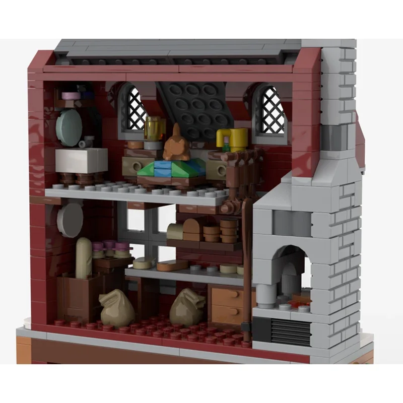 Tema natalizio stagione delle vacanze casa mattoni santa xmas cottage blocks weihnachten navidad winter village church moc building set