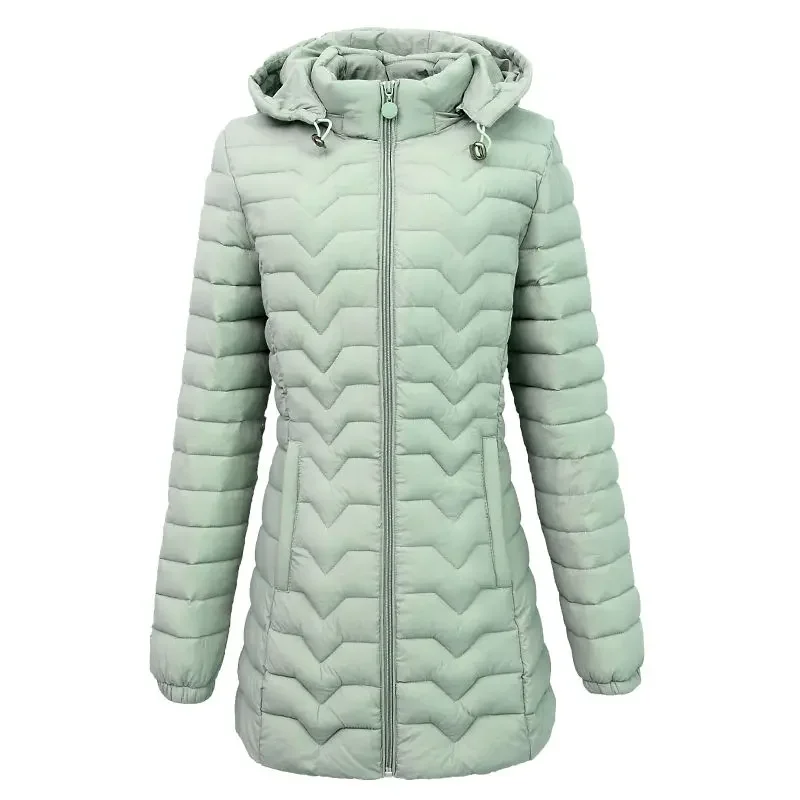 Manteau d'Hiver à Capuche en Coton pour Femme, Veste Slim, Grande Taille, Décontracté, Solide, Chaud, Optique, Parka F759