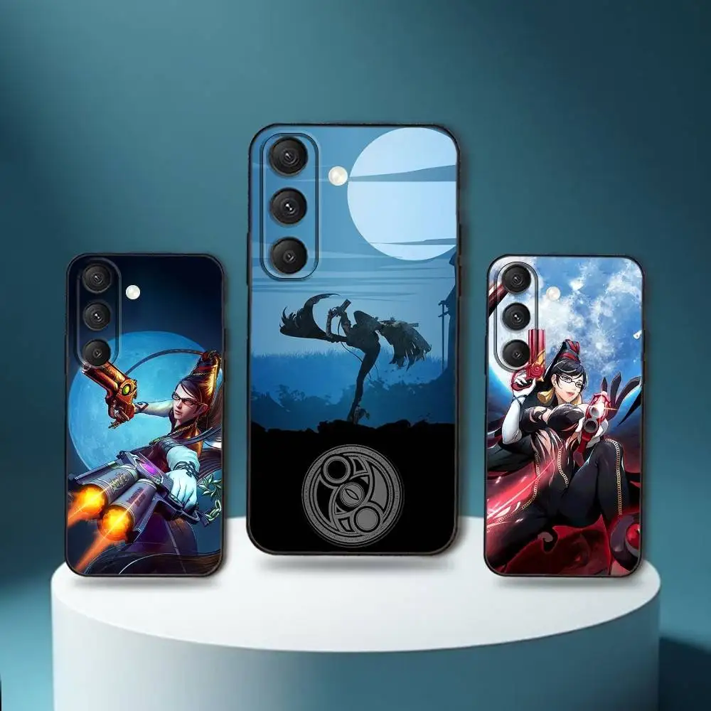 

Game B- Bayonetta-ES Phone Case For Samsung S25,S24,S23,S22,S21,S20,S10,Ultra,Plus,Lite,FE,Soft Silicone Black Cover