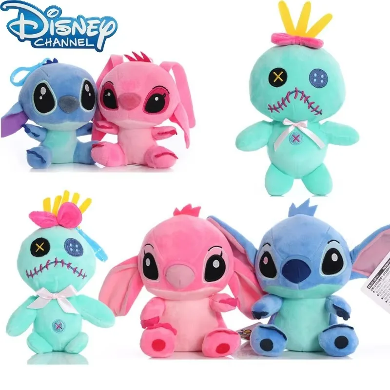 Disney Stitch Plush Toys Kawaii Angel Doll Anime Figures Action Figures Cute Pillows Pendants Party Decorations Kids Toys Gifts