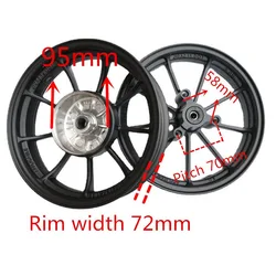 Motorcycle Modified Aluminum Alloy front Back Wheels Rim Disc Brake For DIO18/28 ZX34/35/38/56 Z4 Motorcycle Wheel