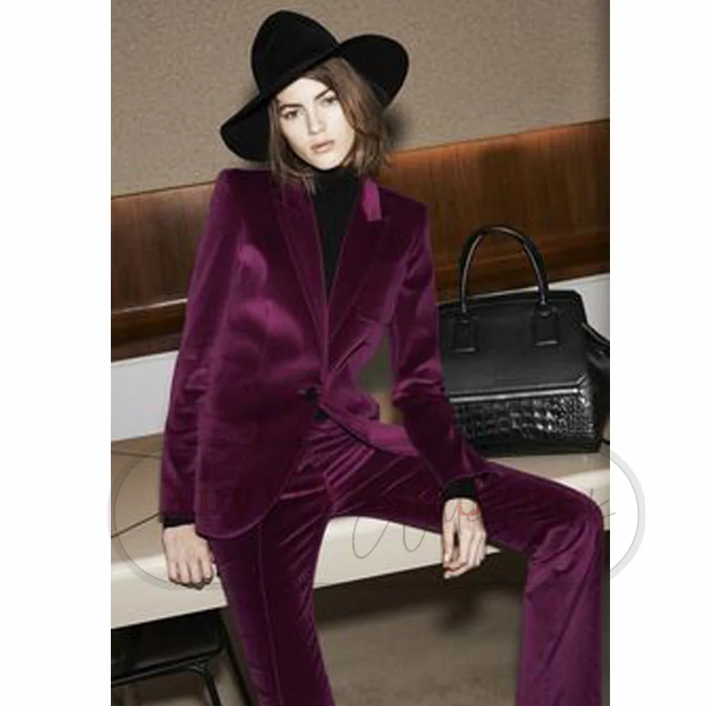 Elegant Suits for Women 2024 New Women's Velveteen Suit Two-piece Commuting Work Suit Suit Stage Woman Womens Pant Set Sets Chic