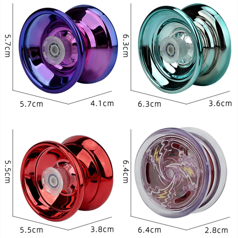 4 Colors Magic Yoyo Responsive High-speed Aluminum Alloy Yo-yo CNC Lathe with Spinning String for Boys Girls Children Kids Toys