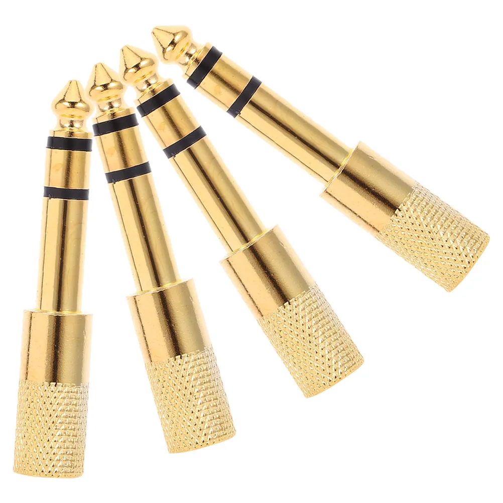 

4 Pcs Audio Jack Adapter 6 5mm Male to 3 5mm Female Gold Plated Stereo Connector Copper Converter for Guitar Accessories