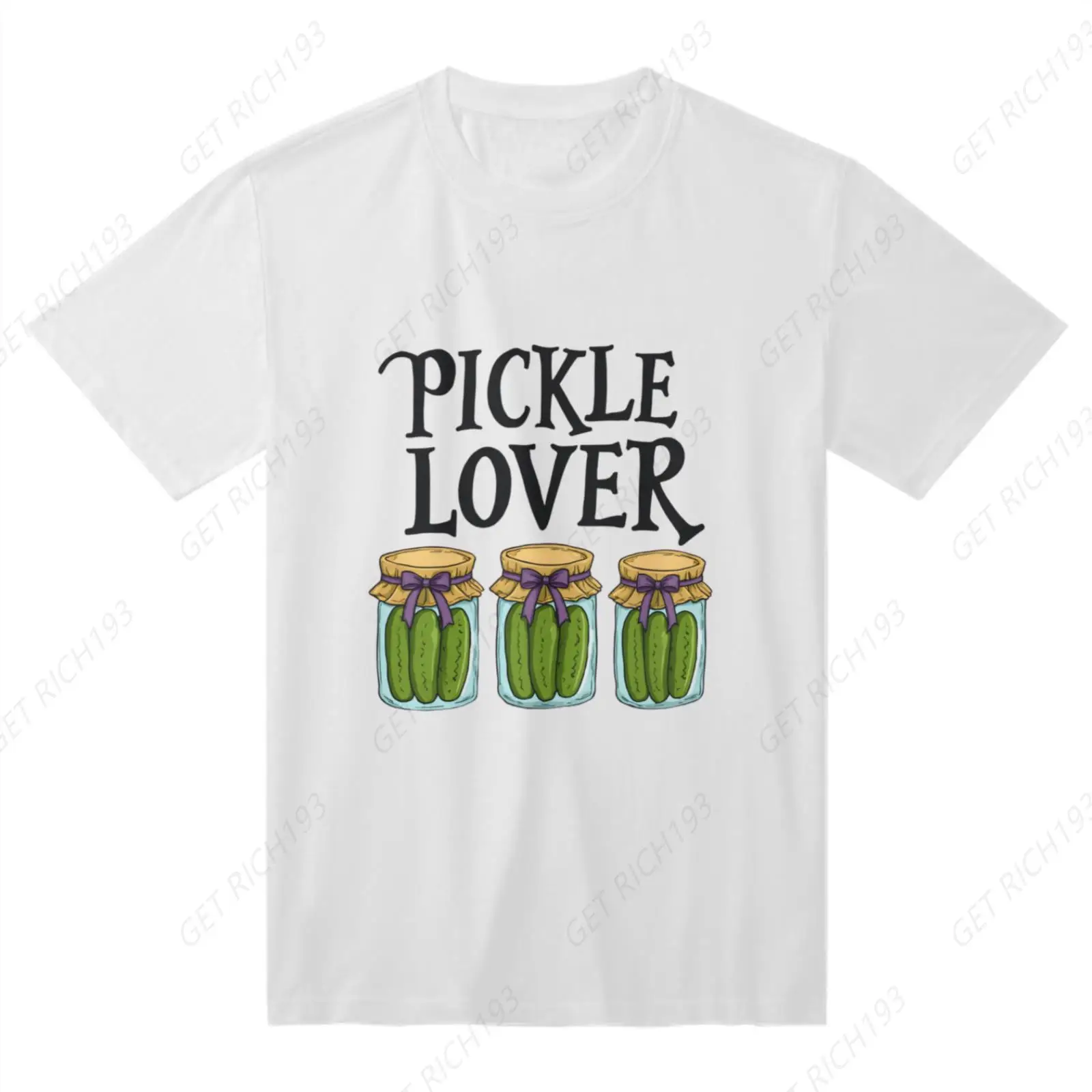 

Мужская и женская футболка с коротким рукавом с принтом Pickle Lover и принтом теплопередачи на груди, мягкая удобная футболка