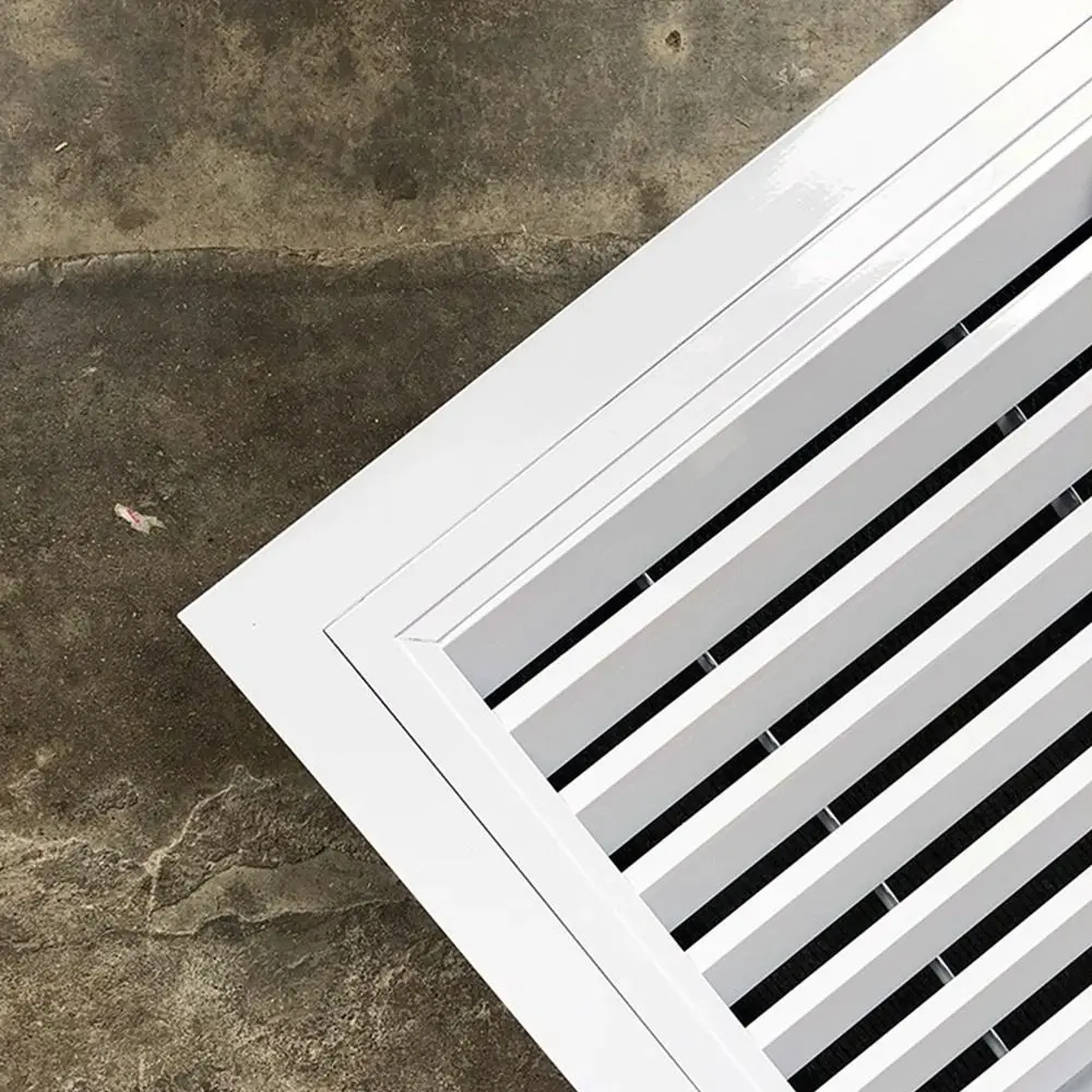 New Aluminum Alloy Air Vent Grille Square With Mesh Gable Vent White Return Air Grill Ceiling