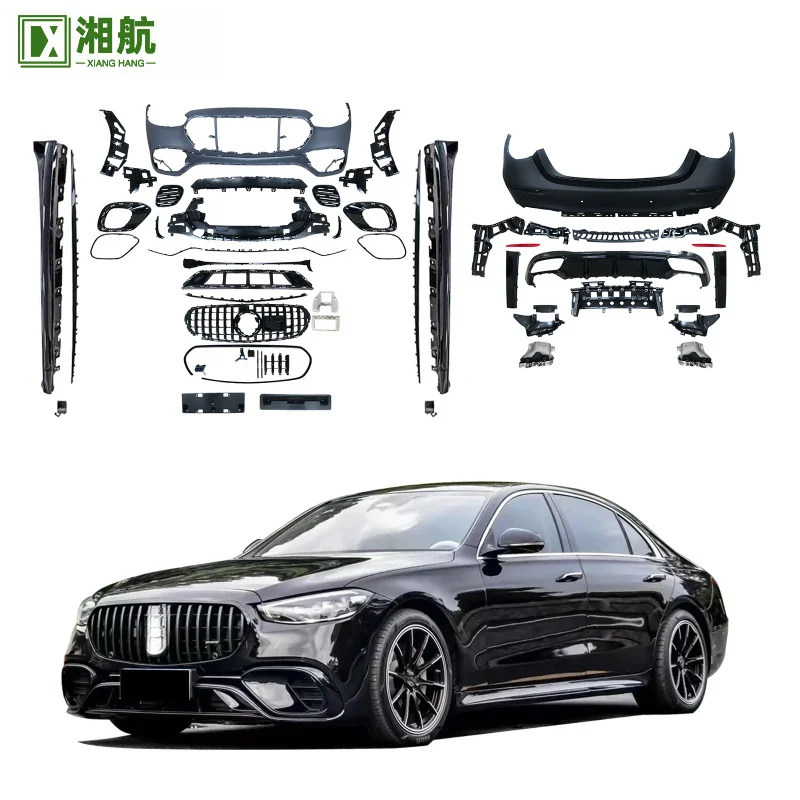 

Suitable Front Rear Bumper Side Skirts Full for Mercedes-Benz S-Class W223 2021+ Modified AMG S63 Body Kit