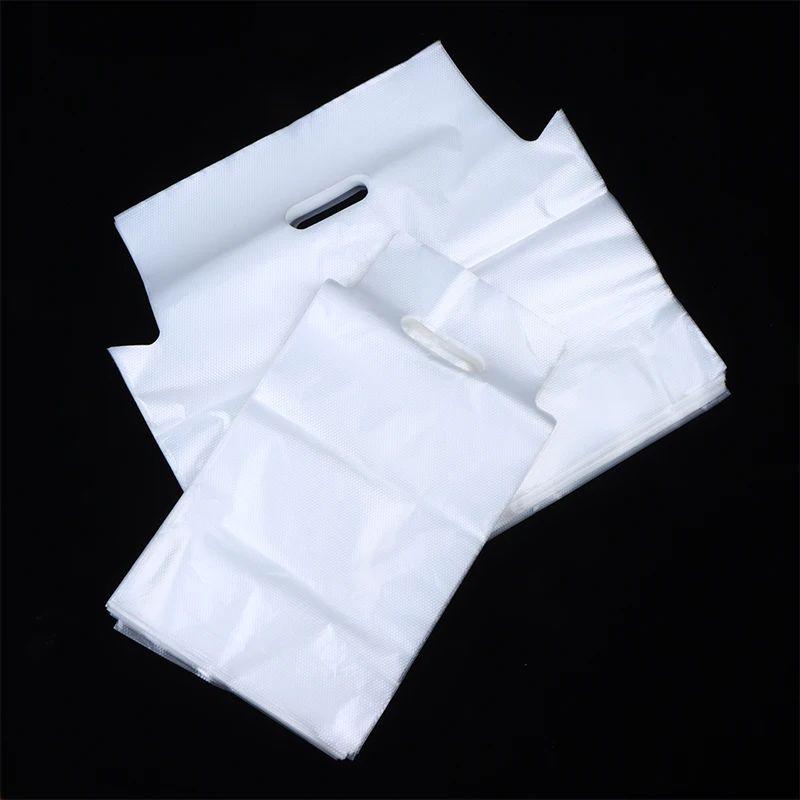 100Pcs Clear Plastic Single Double Cup Drink Carrier Bags Disposable Coffee Takeaway Pouches for Cafe Catering Business