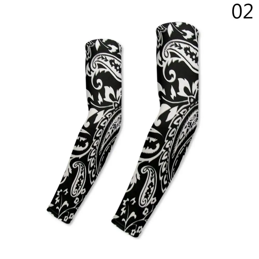 Paisley Print Summer Outdoor Sports Cooling Arm Sleeves Unisex Sunproof Dustproof Riding Equipment Sun Protection Covers