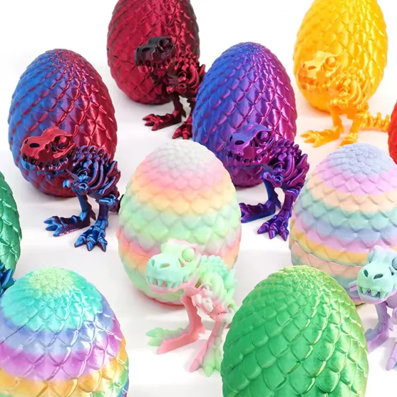 3D Printing Tyrannosaurus egg  Dragon Movable Joint Decoration Festival Gift Desktop Ornament Dinosaur Stress Relief Tool