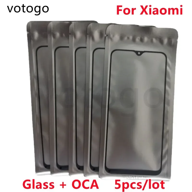 5Pcs Touch Screen Outer Glass + OCA For Xiaomi POCO X3 X4 GT X5 NFC M3 M4 M5 C55 F3 F4 F5 Pro 5G LCD Display Lens Panel Replace