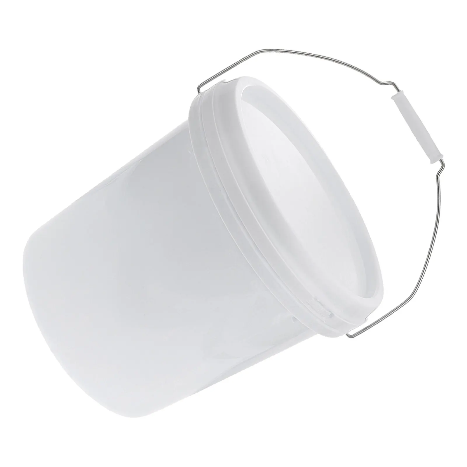 

Пластиковое ведро 5 л с ручкой и крышкой, универсальное, для хранения корма для собак, краски, небольшой контейнер, хозяйственное ведро