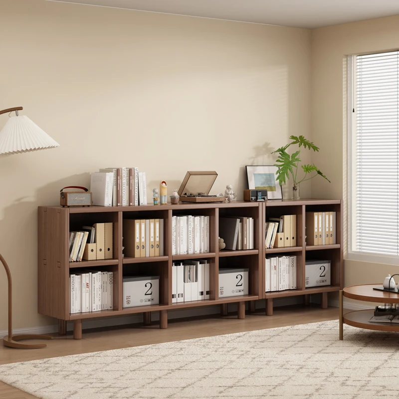 

Solid wood bookshelf floor shelf antique living room wall combination children's home storage bookcase