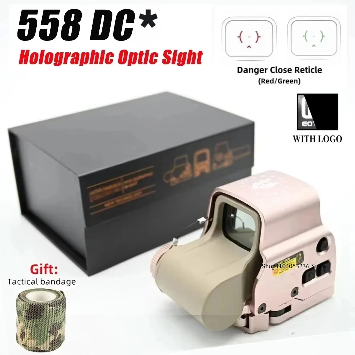 NONE E*T*CH 558 DC* Grün Red Dot Holographische Anblick W/G33/G43/G45 3X 5X Lupe Airsoft Jagd Fit 20mm Schiene Halterungen & QD Hebel 9