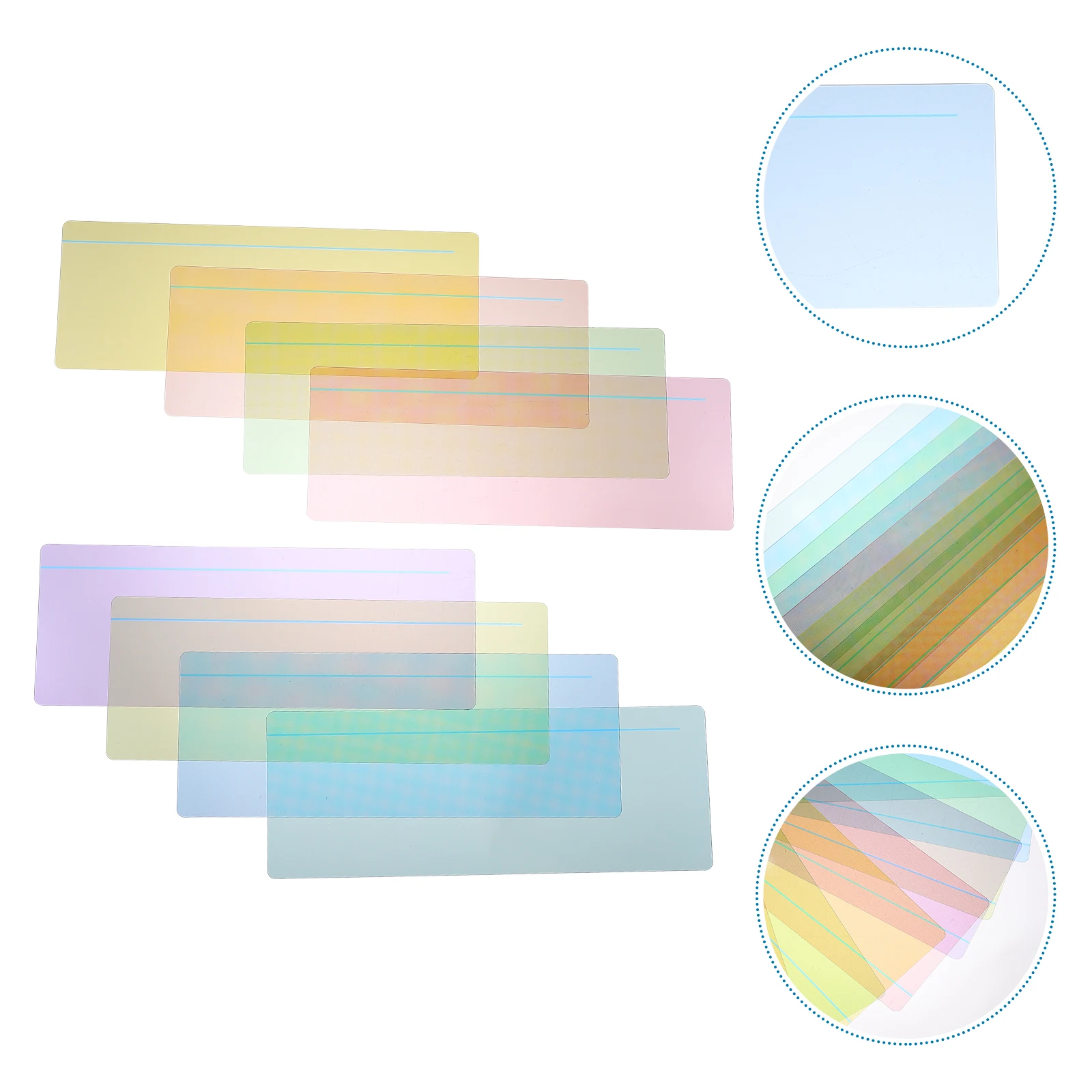 8Pcs PVC Bookmarks Colored Reading Strips Long Life No Odor Study Tools Visual Tracking Aids School Supplies Student