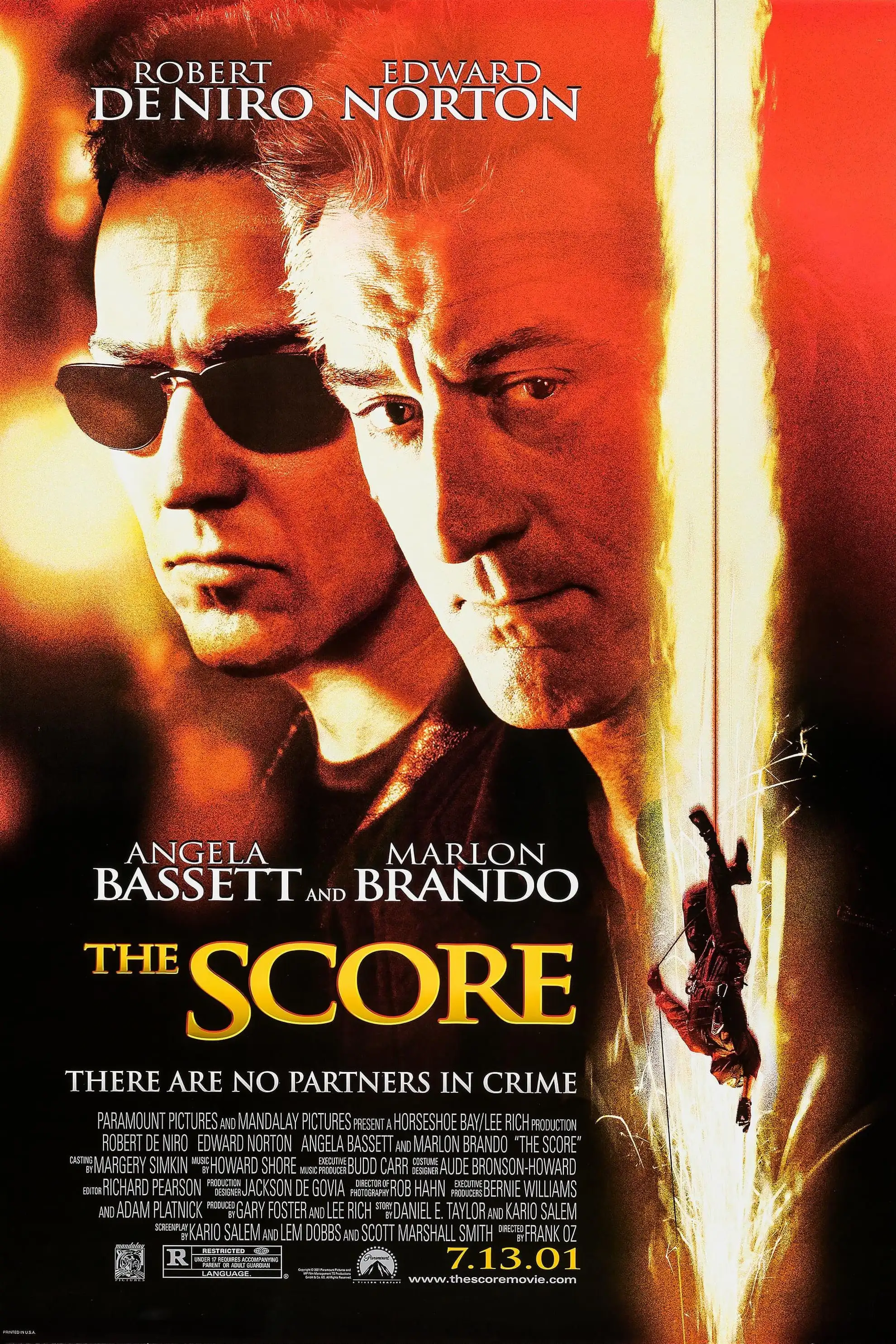 Movie The Score (2001) Poster Printing Home Decor Wall Art Painting