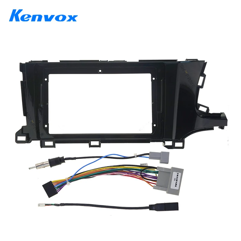 9inch Android car audio radio fascia frame for Honda City Shuttle 2015-2020 2Din DVD Dash mount kit panel wire cable adapter