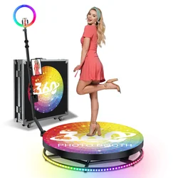 Spinner 360 Photo Booth Video Rotating Machine for Party Event Rental 100cm Camera Selfie Automatic 360 Photobooth Turning