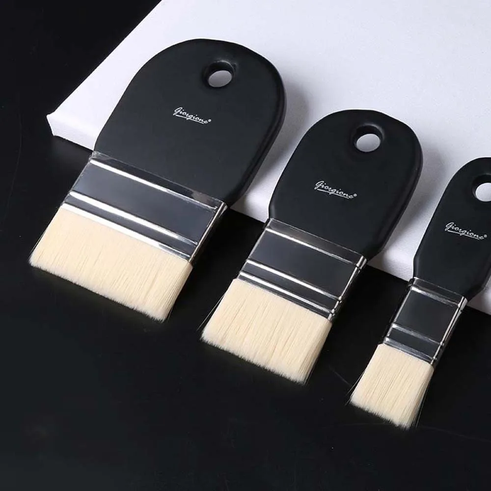 

3pcs/set Soft Hair Drawing Board Brush Plastic Black Nylon Paint Brush Not Easily Deformed Lightweight