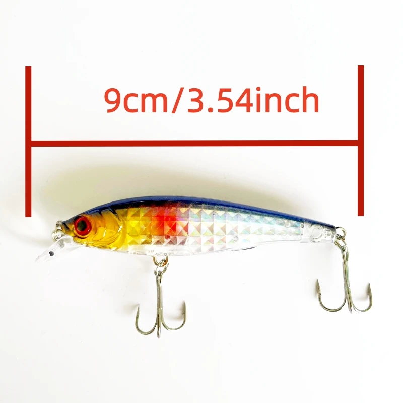 8059 Radala Japanischer biomimetischer Köder, weitreichender schwimmender Minnow-Köder mit 3D-Prisma und Laserspitze, Hartköder für Barsche, Minnow-Kunstköder – Detail 5