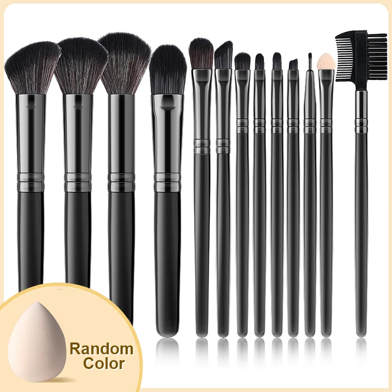 

13 Pcs Makeup Brushes Set Podwer Puff for Cosmetics Foundation Blush Powder Eyeshadow Kabuki Blending Makeup brush beauty tool