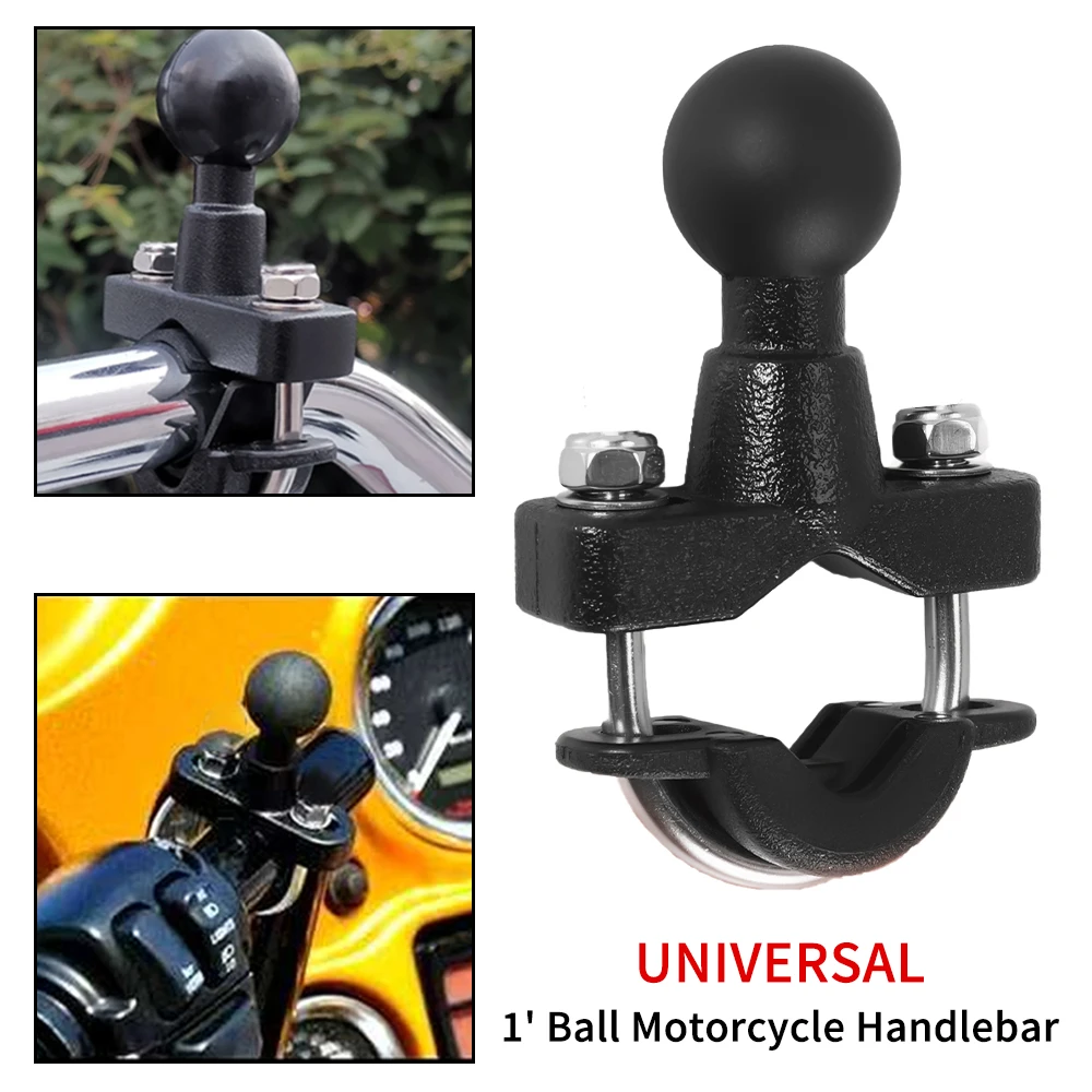 Motorrad Lenker U Bolzen Mount Basis Kit Zubehör 2,2 cm Ball Clamp Halterung für Motorrad Telefon Halter Einfache Installation