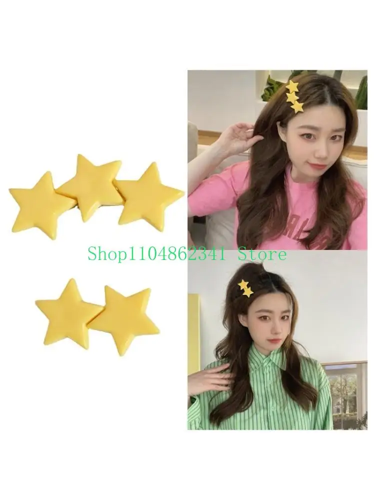 

652F Star Bobby Pin Star Hairpin Yellow Star Hair Clip for Girls Kid Star Barrettes