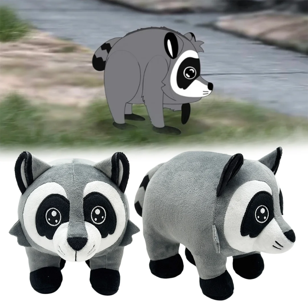 Kawaii Jimothy Raccoon Plush Toy Interesting Raccoon Periphery Toy For Kids Birthday Christmas Cute Animal Gift Room Decor