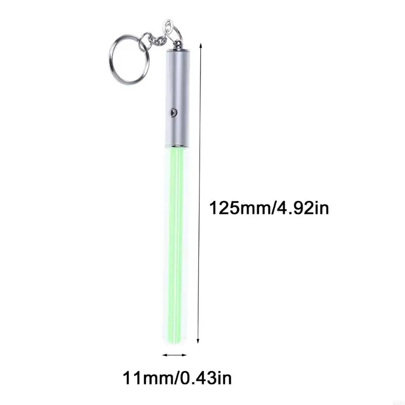 Q5WA MINI Lightsaber Keyring Party Clubs Light Keychain for Key Bag buil Kids