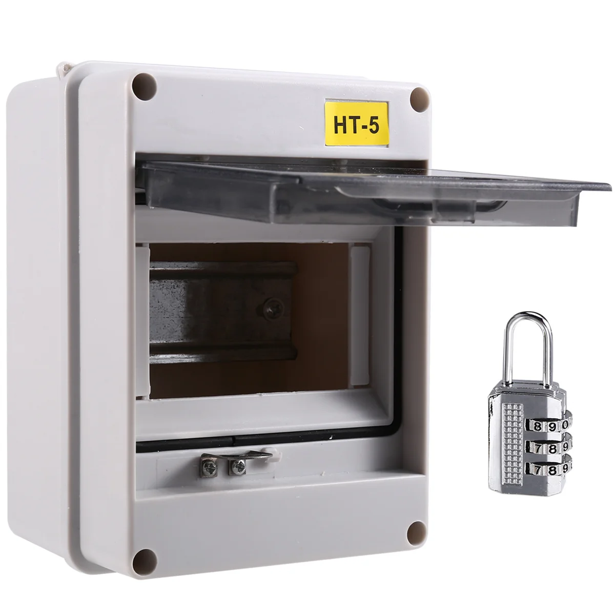 BAAQ HT Series Junction Box 5WAY PC IP65 Waterproof Distribution Box Outdoor Electrical for Circuit Breaker with Lock