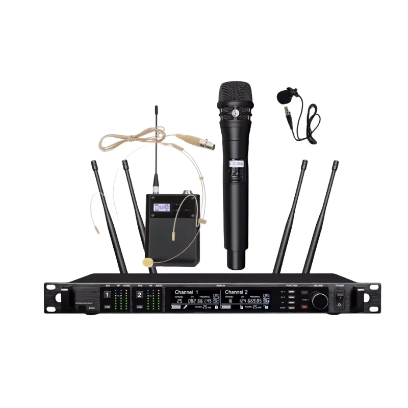 

AD4D Stage Performance Wireless UHF Microphone KSM8 Dual Channel Lavalier Headset Mic KSM9 Church Microphone AD4D