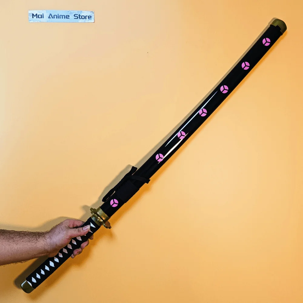 40 بوصة رورونوا زورو كاتانا صابر حجم اليابانية كاتانا أنيمي زورو تأثيري الدعامة الأصلي سيف ساموراي النينجا سكين الهدايا لعبة هدية