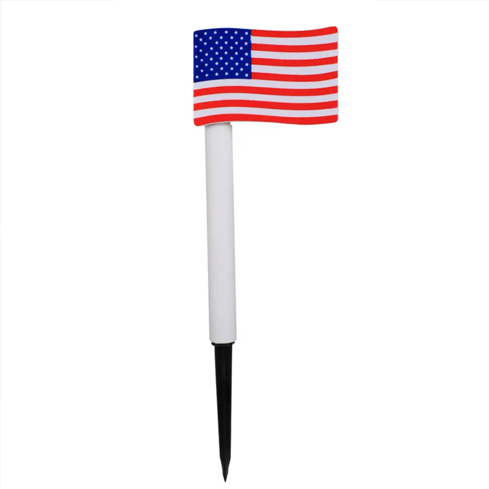 10Pcs America Flag Solar Light Independence Day Decorative Light IP65 Waterproof Garden Light Auto ON for Patio Lawn Yard