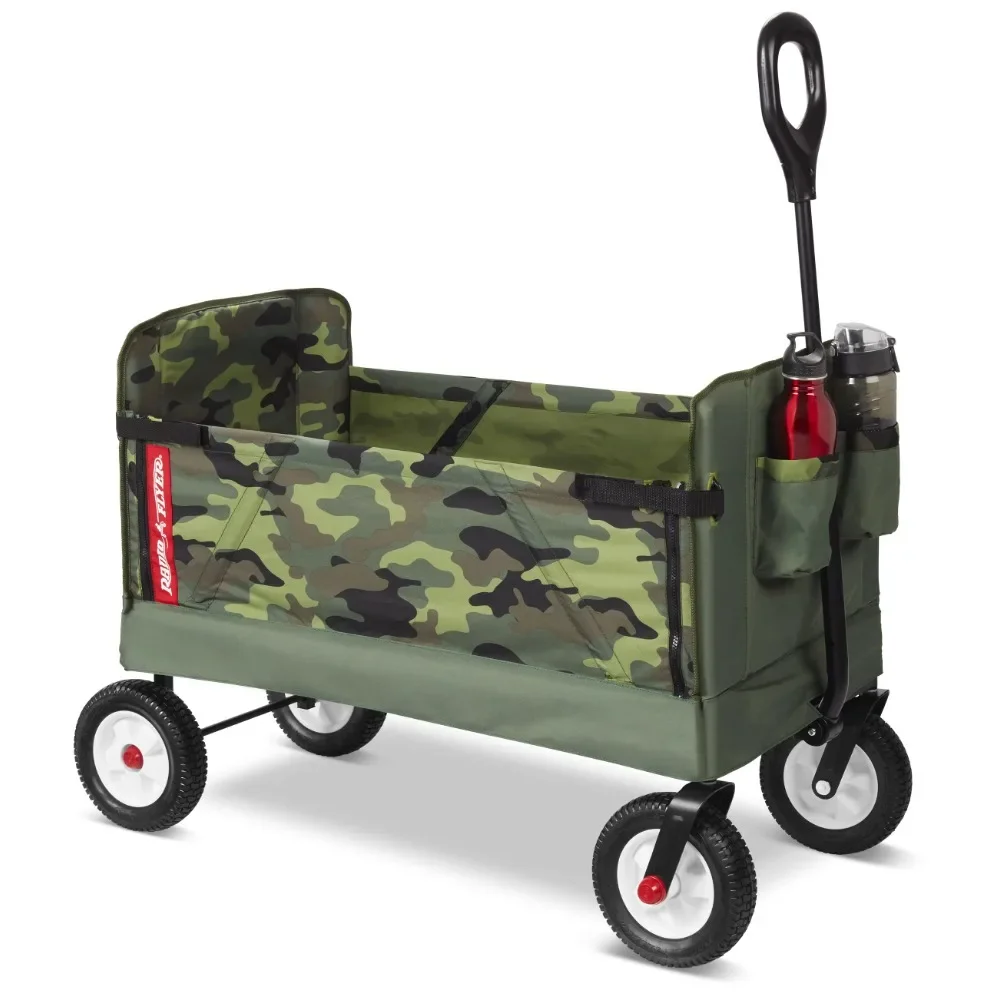 

Folding Wagon Camping Supplies 3-in-1 Off-Road EZ Fold Camo Wagon Outdoor Freight Free Equipment Hiking Sports Entertainment