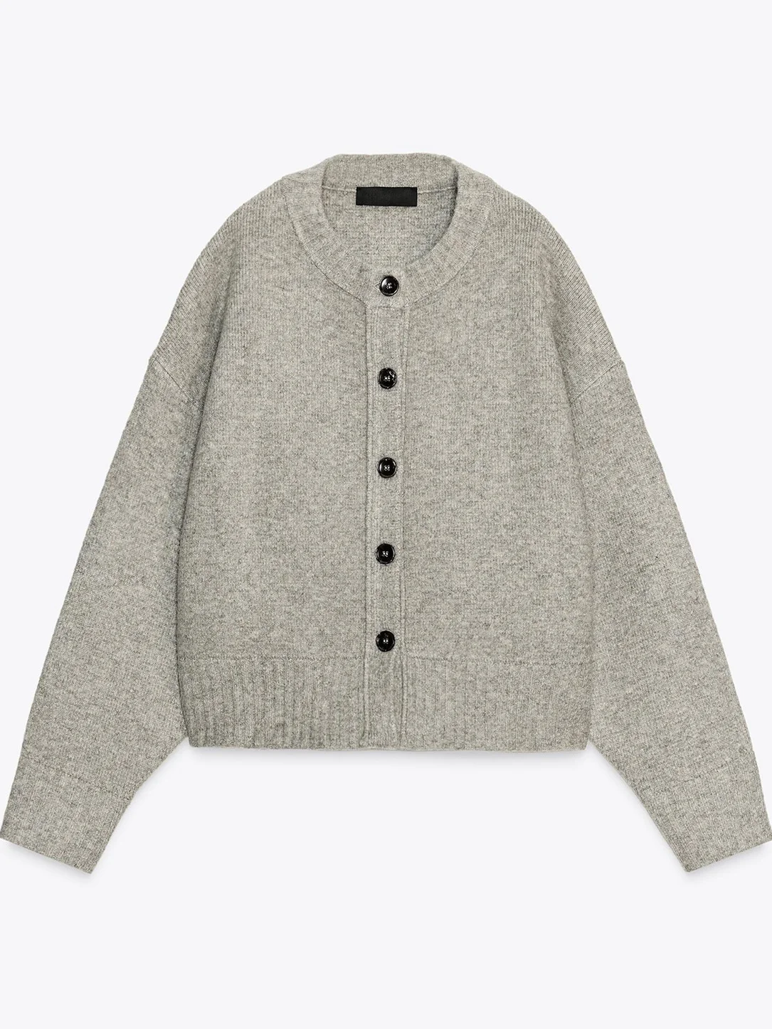 جديد الخريف Faion بسيط Sle المرأة طويلة Sve جولة Ne محبوك سترة مفتوحة معطف لينة ملابس خارجية فضفاضة 24245