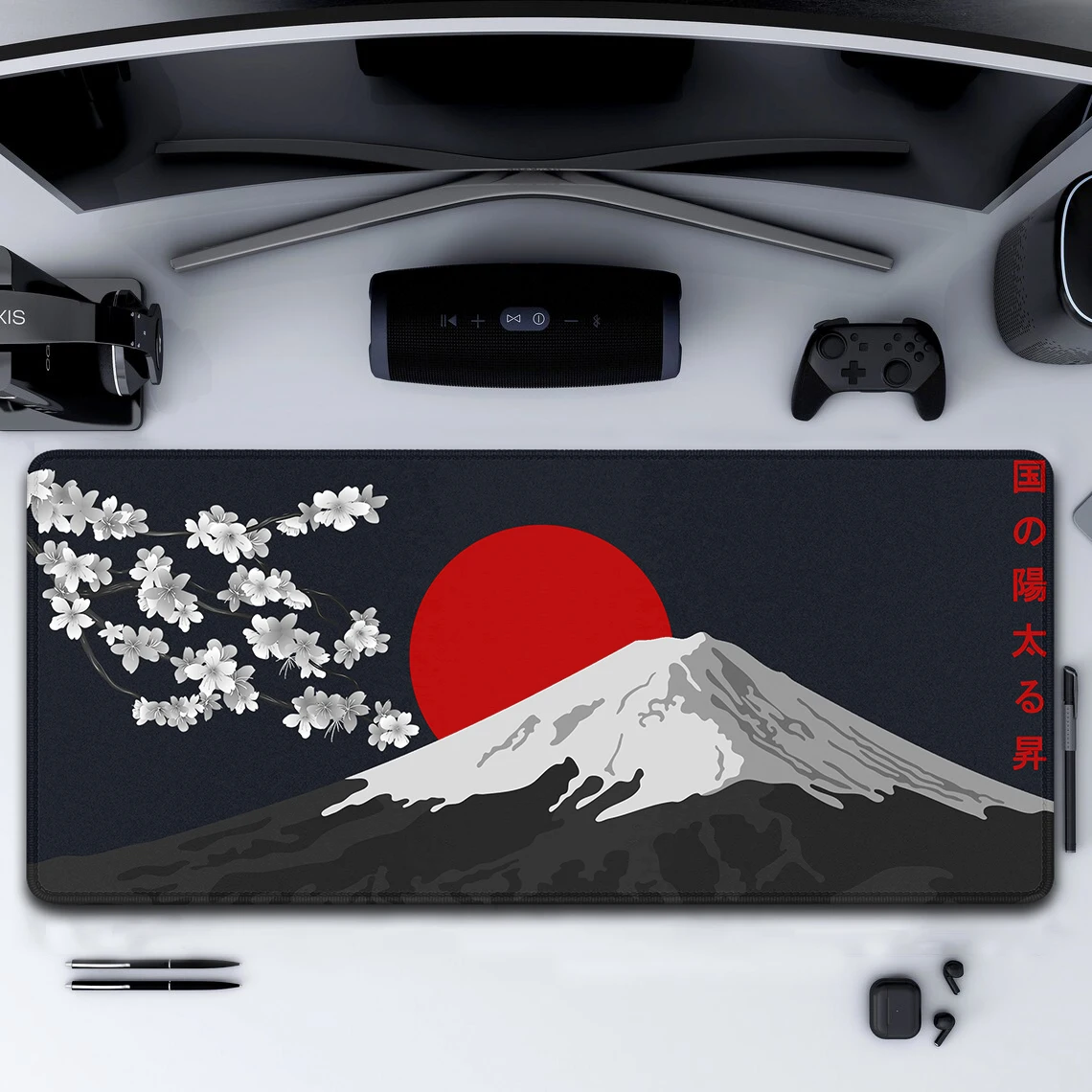 Mousepad Gamer 900x400 Cherry Blossoms Japanese Sakura Floral Large Mouse Pad 900x400 Fuji Mountain Gaming Computer Desk Mats