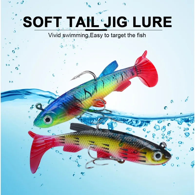 Vinilo cola de T con doble anzuelo para pesca de depredadores - imagen 5